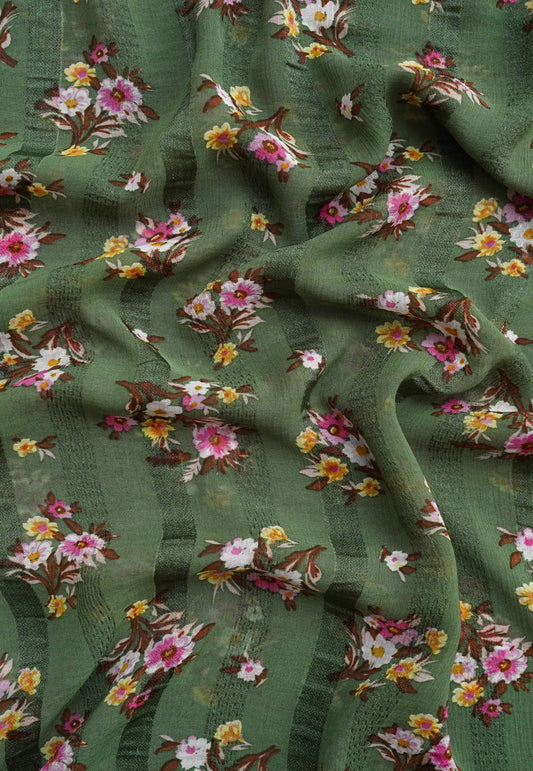 Blooming Garden Hijab - Sage Green