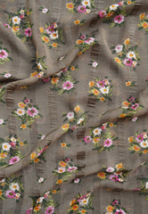 Blooming Garden Hijab - Charcoal