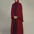 Kimono Abaya - Maroon