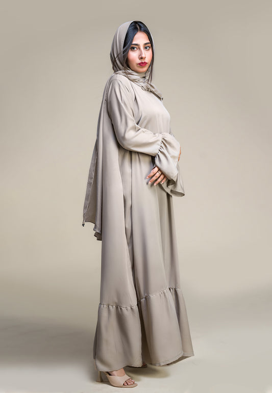 Meadow Abaya - Ash Grey