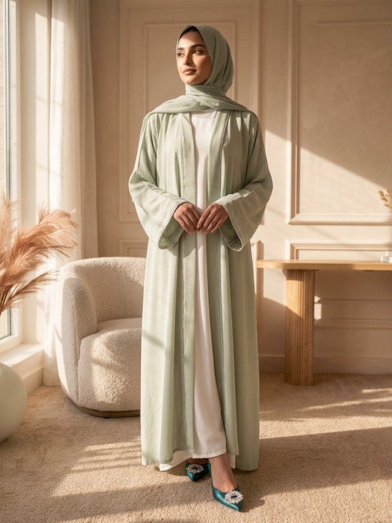 Soft Pastel Kimono Abaya