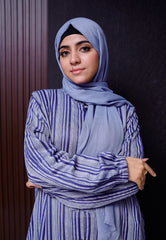 Lawn Abaya - Indigo Blue
