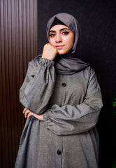 Lawn Abaya - Charoal