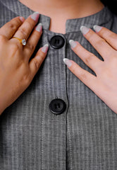 Lawn Abaya - Charoal