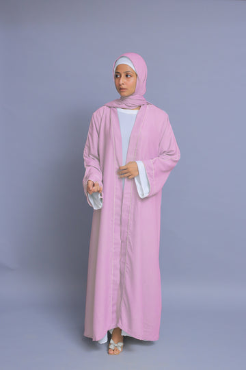 Soft Pastel Blue Kimono Abaya