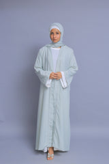 Soft Pastel Blue Kimono Abaya