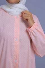 Pink Polka Dot Abaya