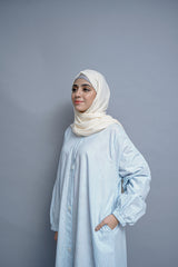 Lawn Abaya - Sky Blue Stripes