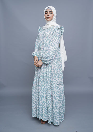 Dream Floral Printed Abaya