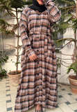 Lawn Abaya - Checkered Print