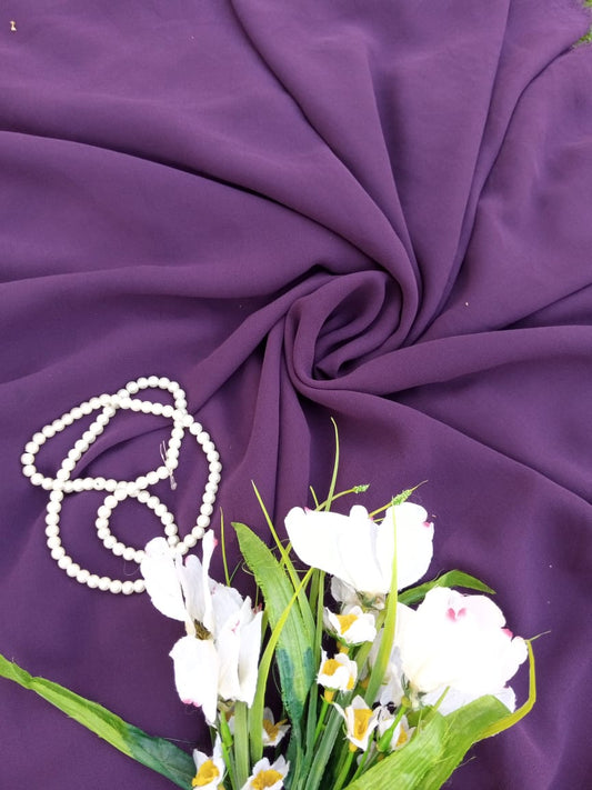 Premium Georgette Hijab - Plum