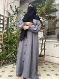 Lawn Abaya - Charcoal