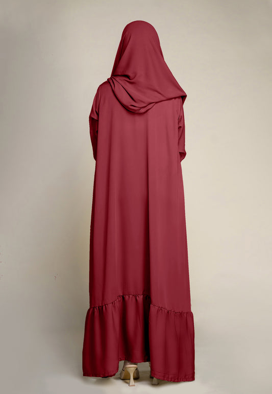 Meadow Abaya - Salmon Pink