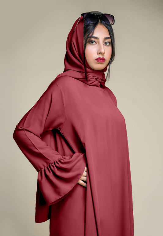 Meadow Abaya - Salmon Pink