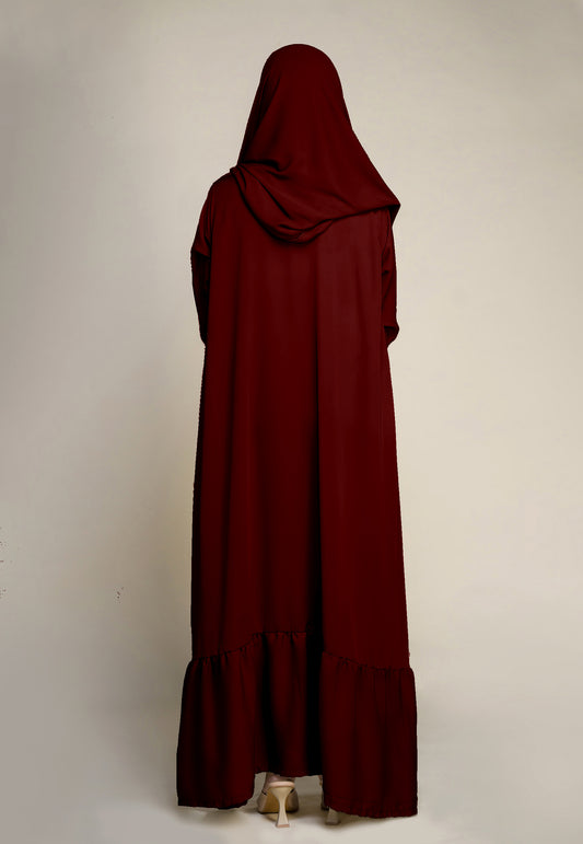 Meadow Abaya - Maroon