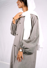 Grey Denim Abaya