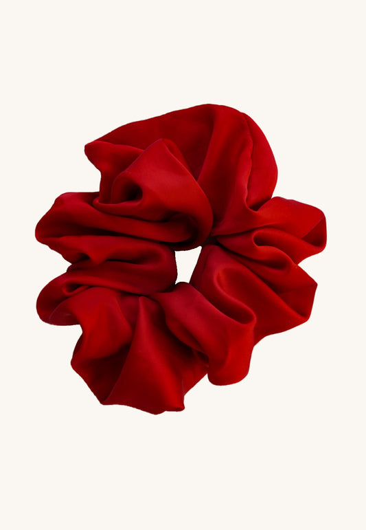 Silk Scrunchie - Ruby