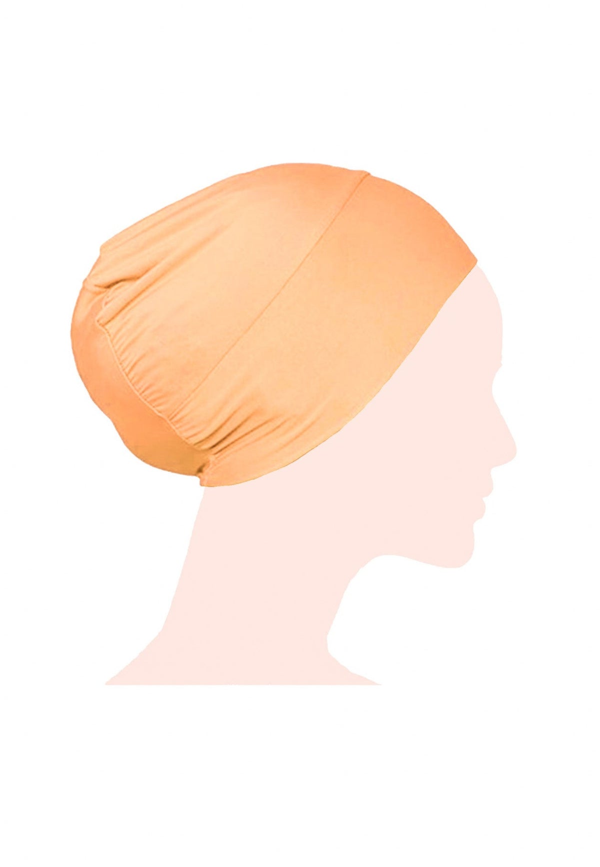 Round Hijab Cap - Peach